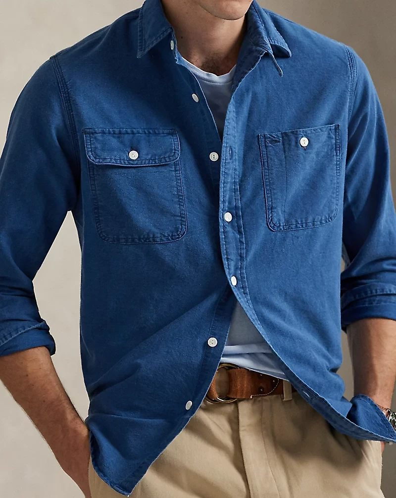 Classic Fit Indigo Oxford Workshirt