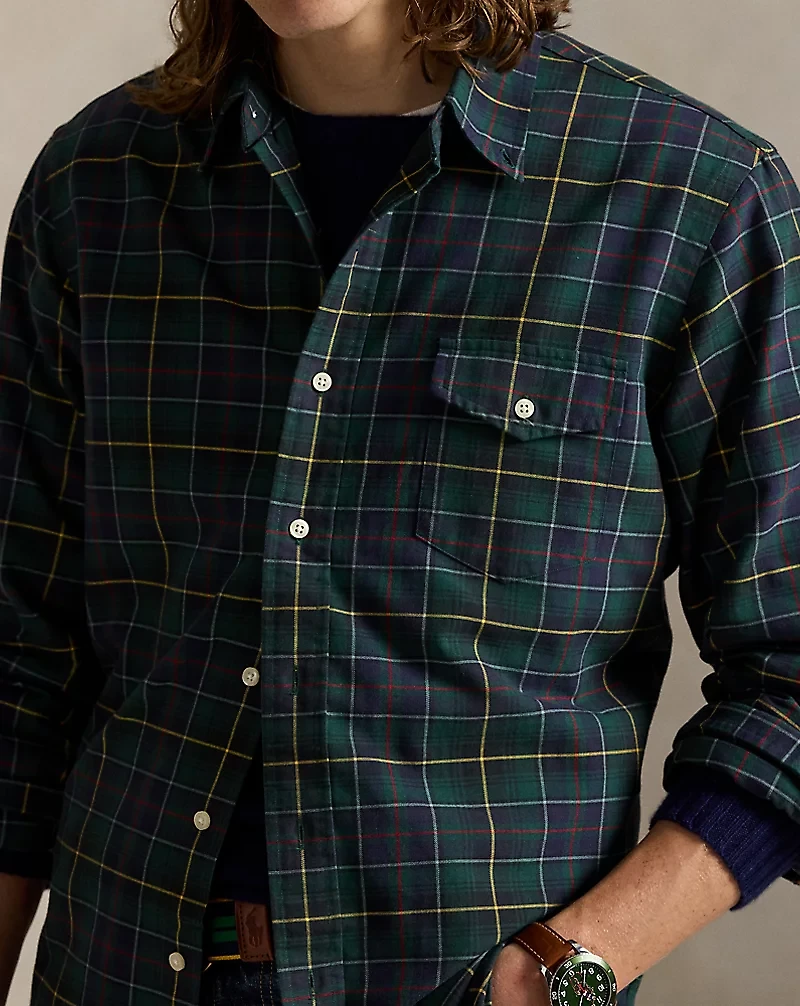 Classic Fit Plaid Oxford Shirt