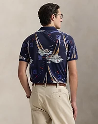Classic Fit Nautical Mesh Polo Shirt