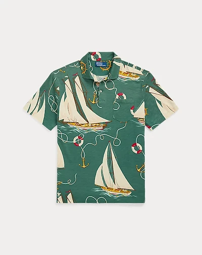 Classic Fit Sailboat Jersey Polo Shirt