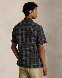 Classic Fit Plaid Linen-Cotton Shirt