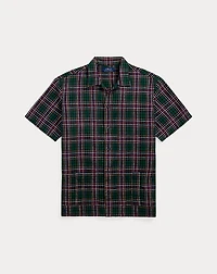 Classic Fit Plaid Linen-Cotton Shirt
