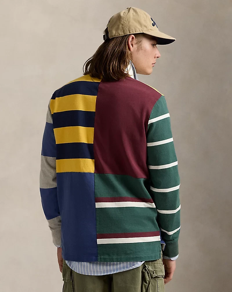Classic Fit Patchwork Jersey Rugby Shirt