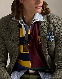 Classic Fit Patchwork Jersey Rugby Shirt