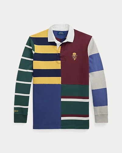 Classic Fit Patchwork Jersey Rugby Shirt
