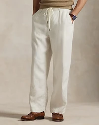 Lateef Relaxed Fit Pleated Linen Pant