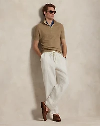 Lateef Relaxed Fit Pleated Linen Pant