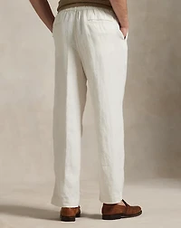 Lateef Relaxed Fit Pleated Linen Pant