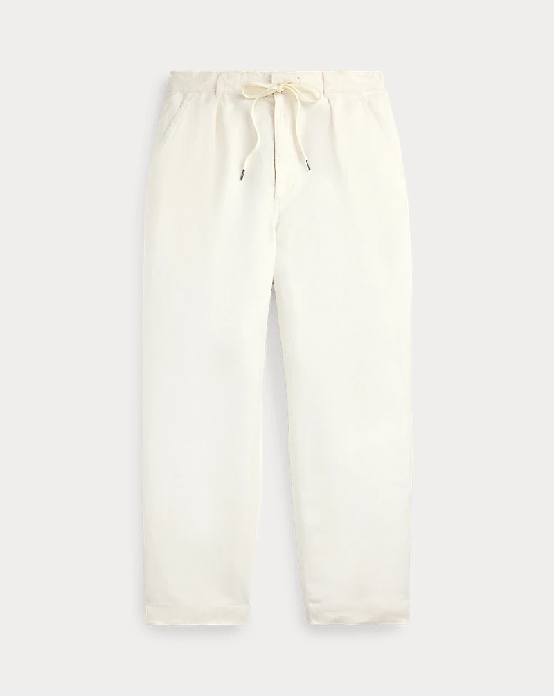 Lateef Relaxed Fit Pleated Linen Pant