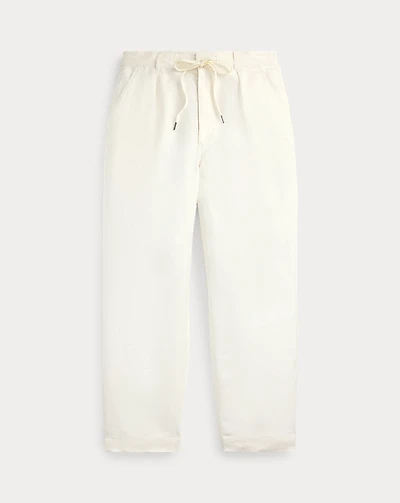 Lateef Relaxed Fit Pleated Linen Pant