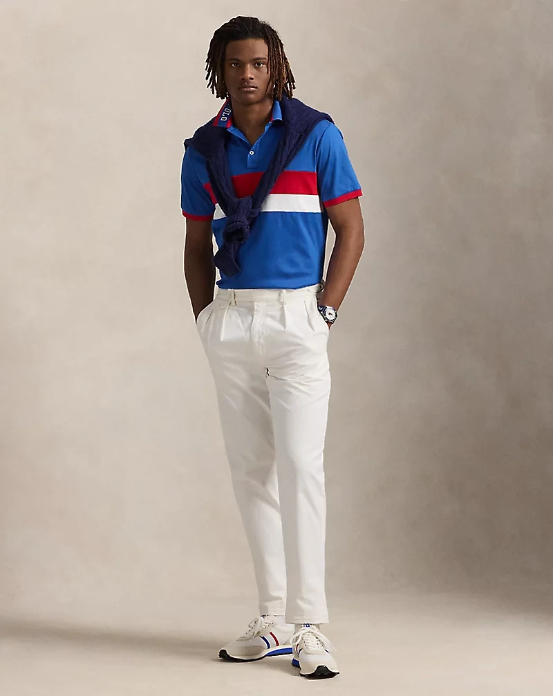 Classic Fit Striped Soft Cotton Polo