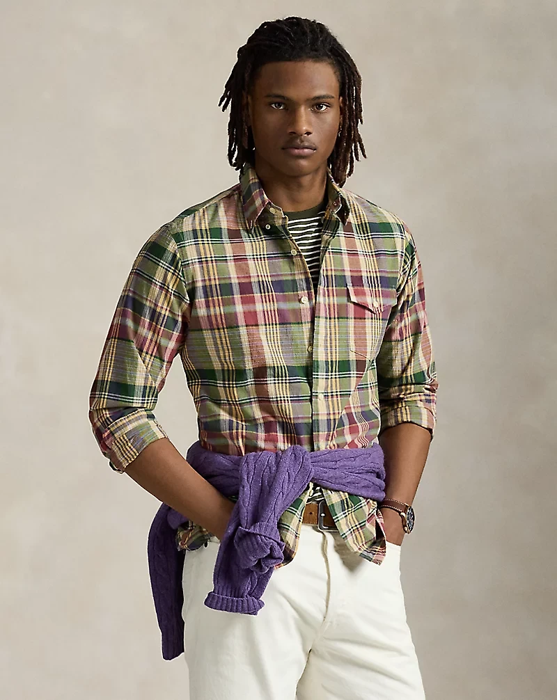 Classic Fit Plaid Shirt