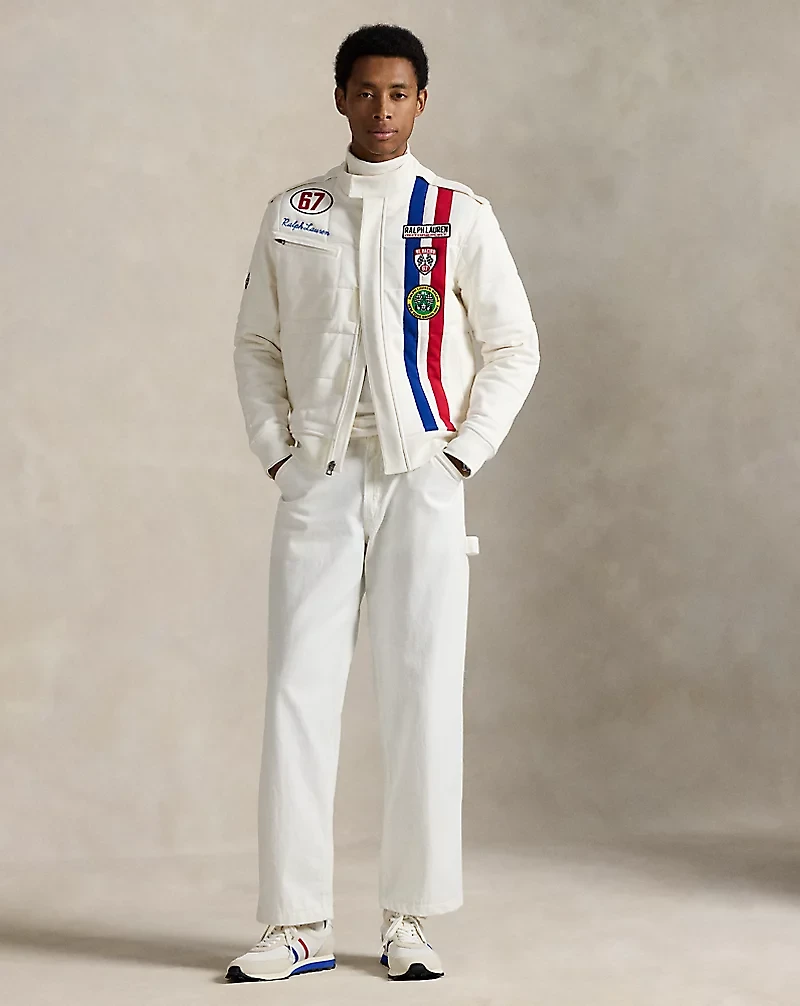 Stretch Double-Knit Track Jacket