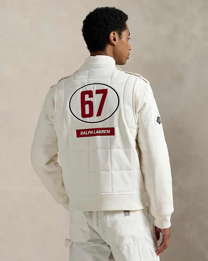Stretch Double-Knit Track Jacket