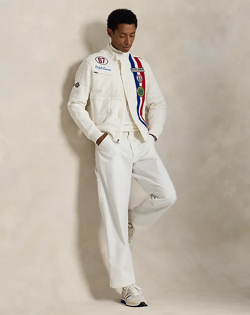 Stretch Double-Knit Track Jacket