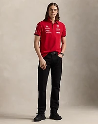 Custom Slim Fit Stretch Mesh Polo Shirt
