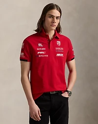 Custom Slim Fit Stretch Mesh Polo Shirt