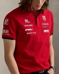 Custom Slim Fit Stretch Mesh Polo Shirt