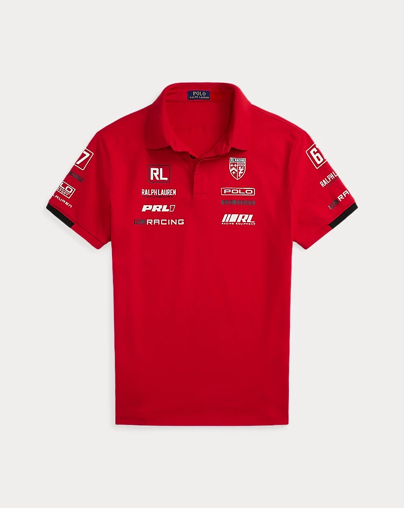 Custom Slim Fit Stretch Mesh Polo Shirt