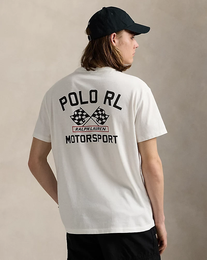 Classic Fit Slub Jersey Graphic T-Shirt