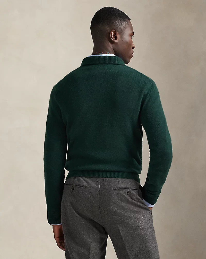 Cashmere Polo-Collar Sweater