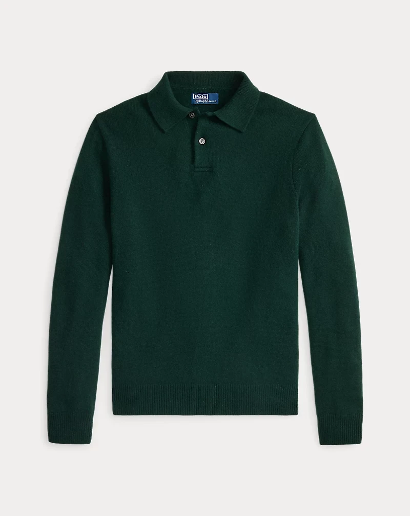 Cashmere Polo-Collar Sweater