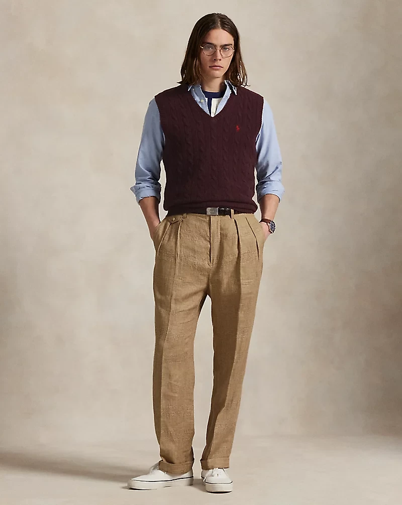 Cable-Knit Wool-Cashmere Sweater Vest