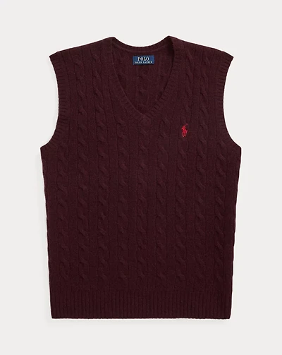 Cable-Knit Wool-Cashmere Sweater Vest