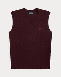 Cable-Knit Wool-Cashmere Sweater Vest