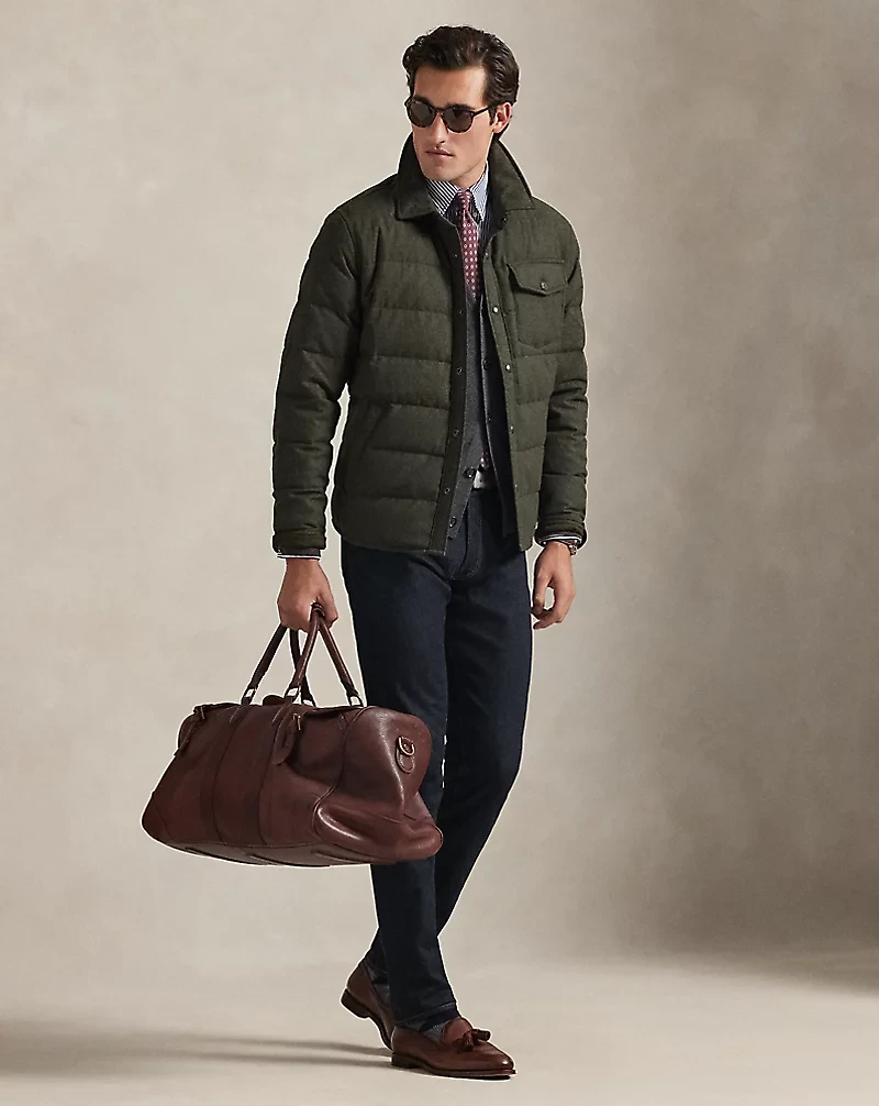 Herringbone Down Shirt Jacket