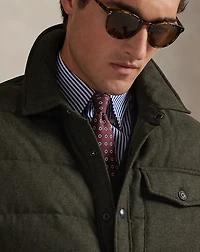 Herringbone Down Shirt Jacket