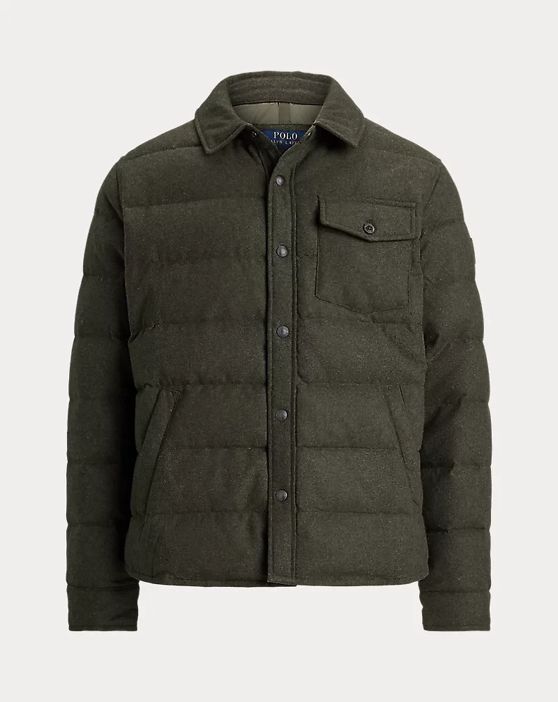 Herringbone Down Shirt Jacket