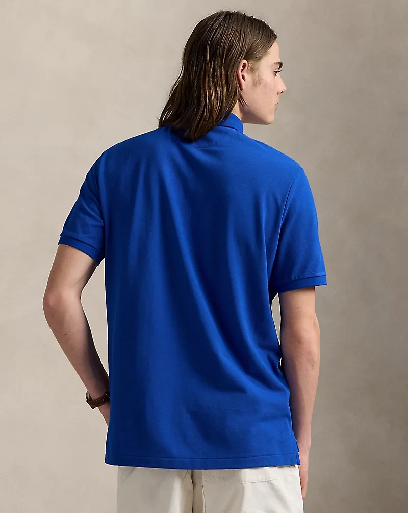 Classic Fit Mesh Graphic Polo Shirt