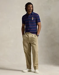 Classic Fit Bear Mesh Polo Shirt