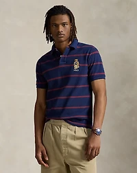 Classic Fit Bear Mesh Polo Shirt