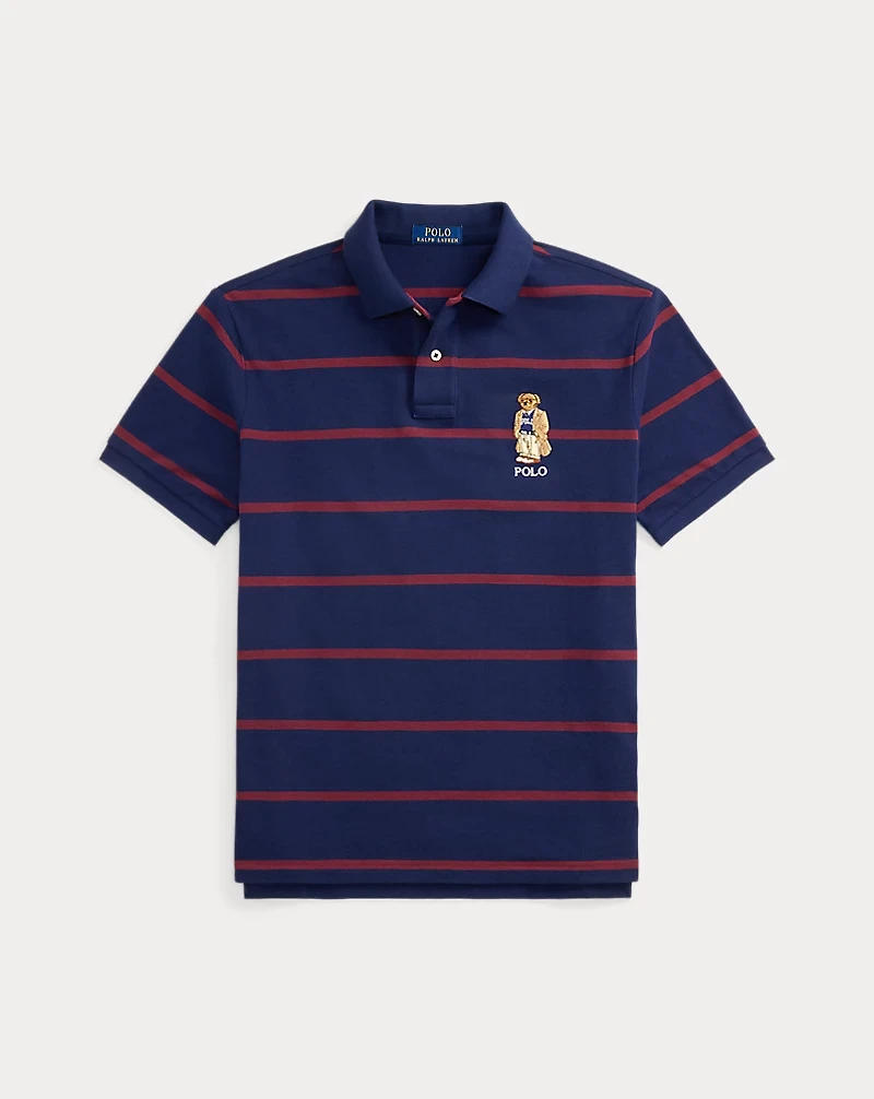 Classic Fit Bear Mesh Polo Shirt