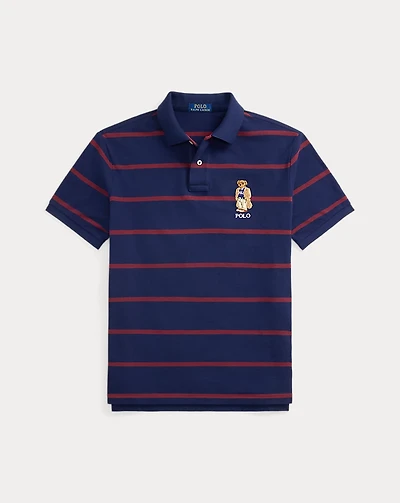 Classic Fit Bear Mesh Polo Shirt
