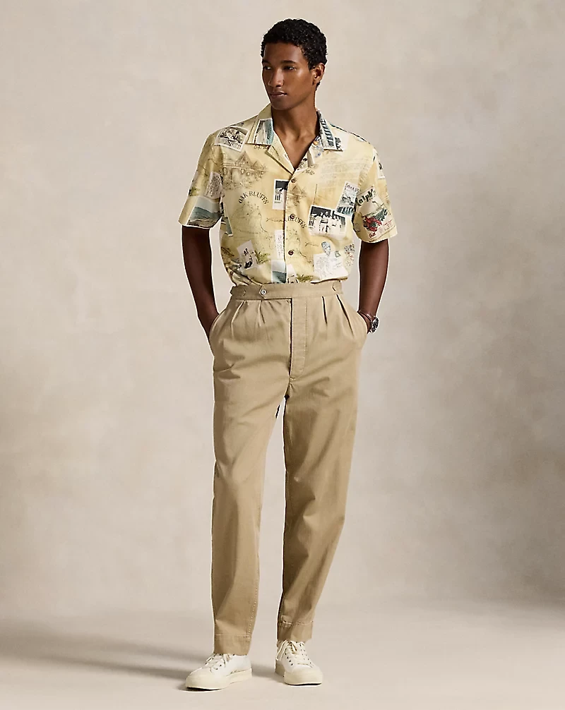 The Oak Bluffs Diary Print Camp Shirt