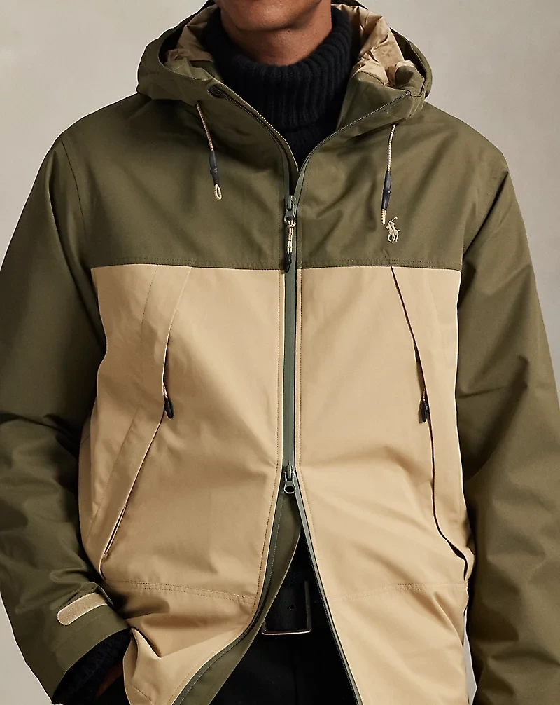 Color-Blocked Hooded Jacket
