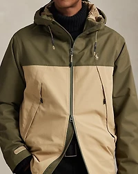 Color-Blocked Hooded Jacket