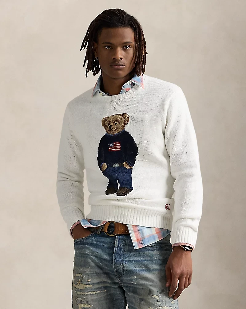 Polo Bear Cotton-Linen Sweater