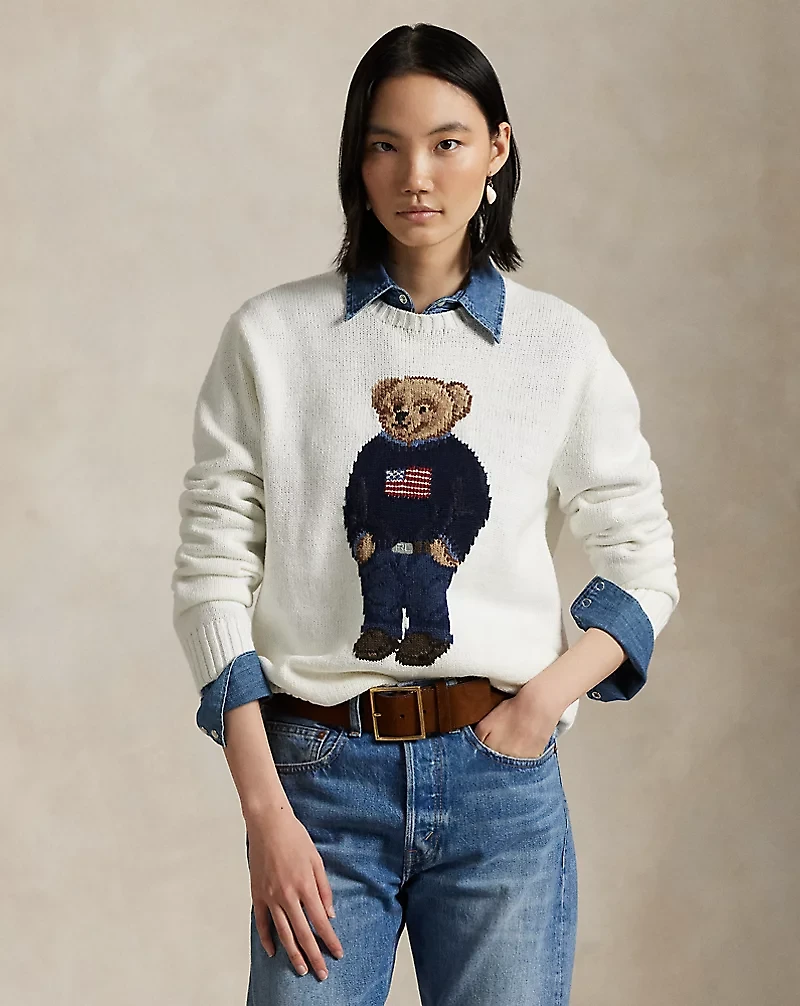 Polo Bear Cotton-Linen Sweater