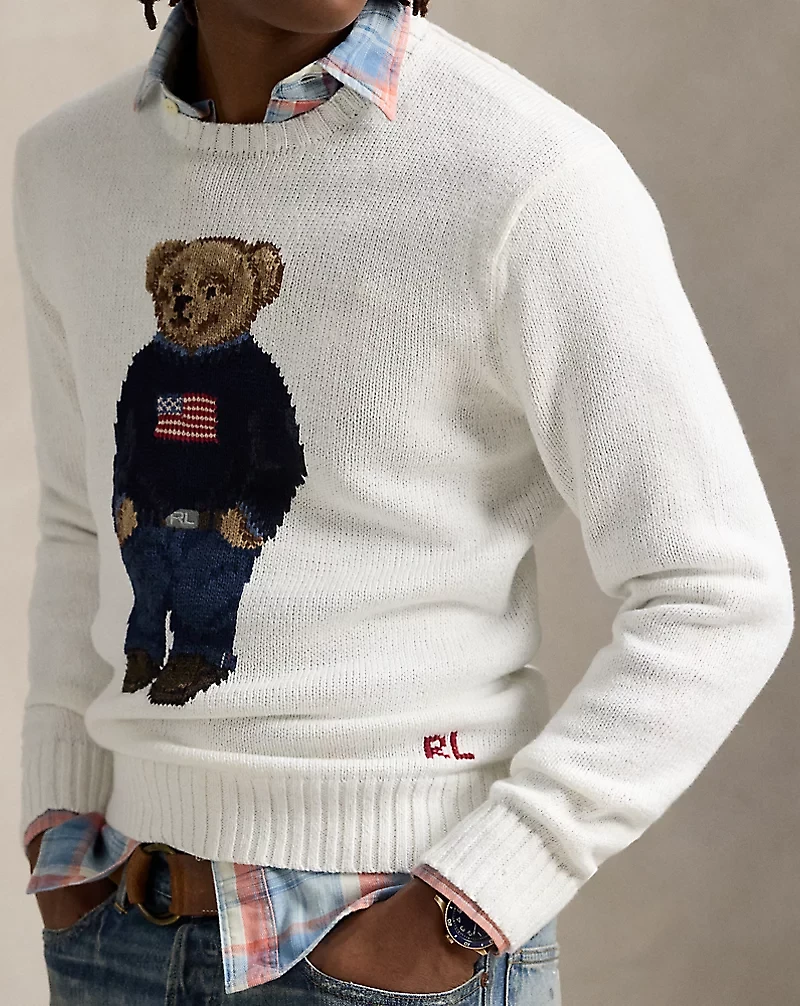 Polo Bear Cotton-Linen Sweater
