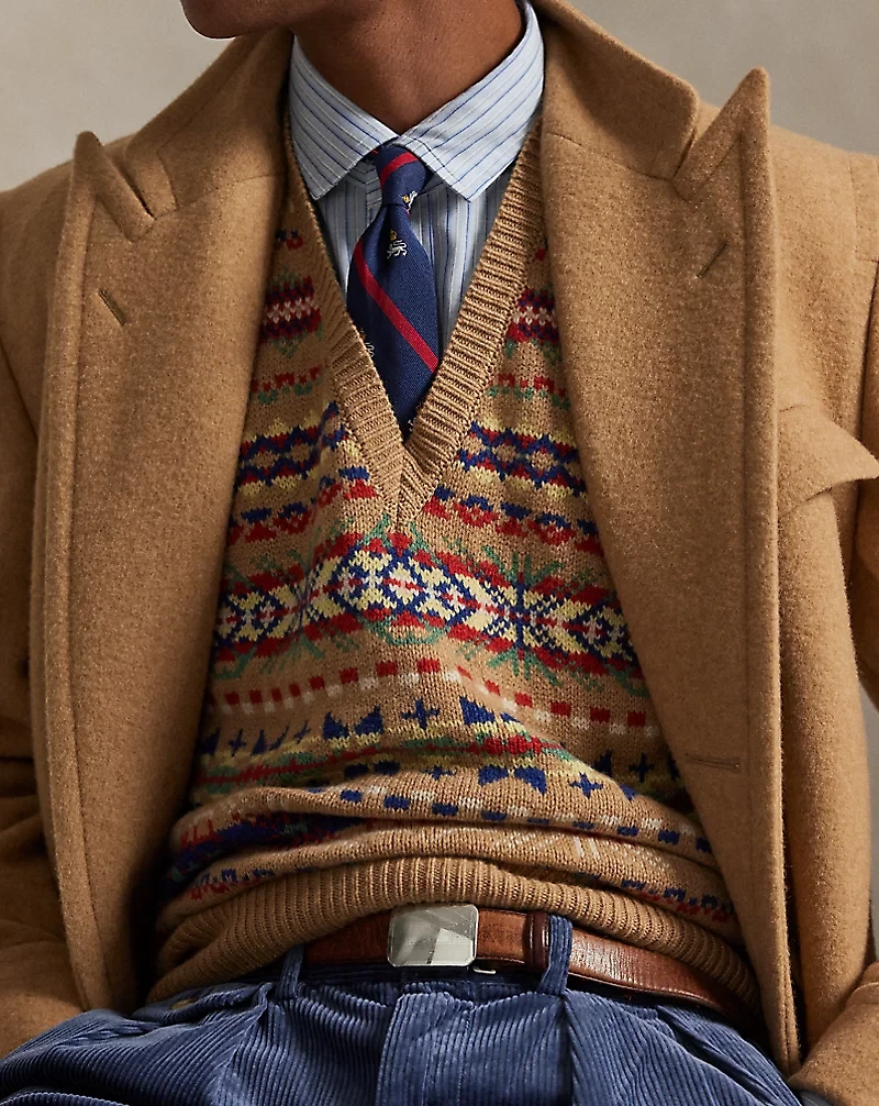 Fair Isle Wool Sweater Vest