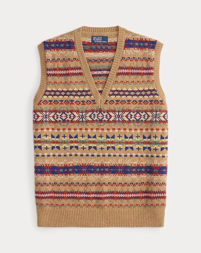 Fair Isle Wool Sweater Vest