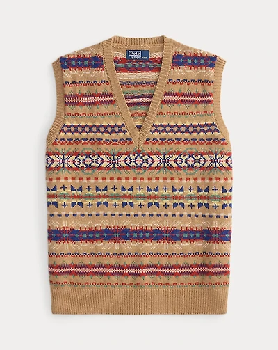 Fair Isle Wool Sweater Vest