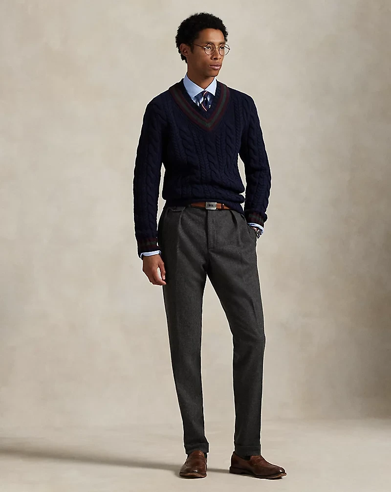 Wool-Cashmere Cricket Sweater