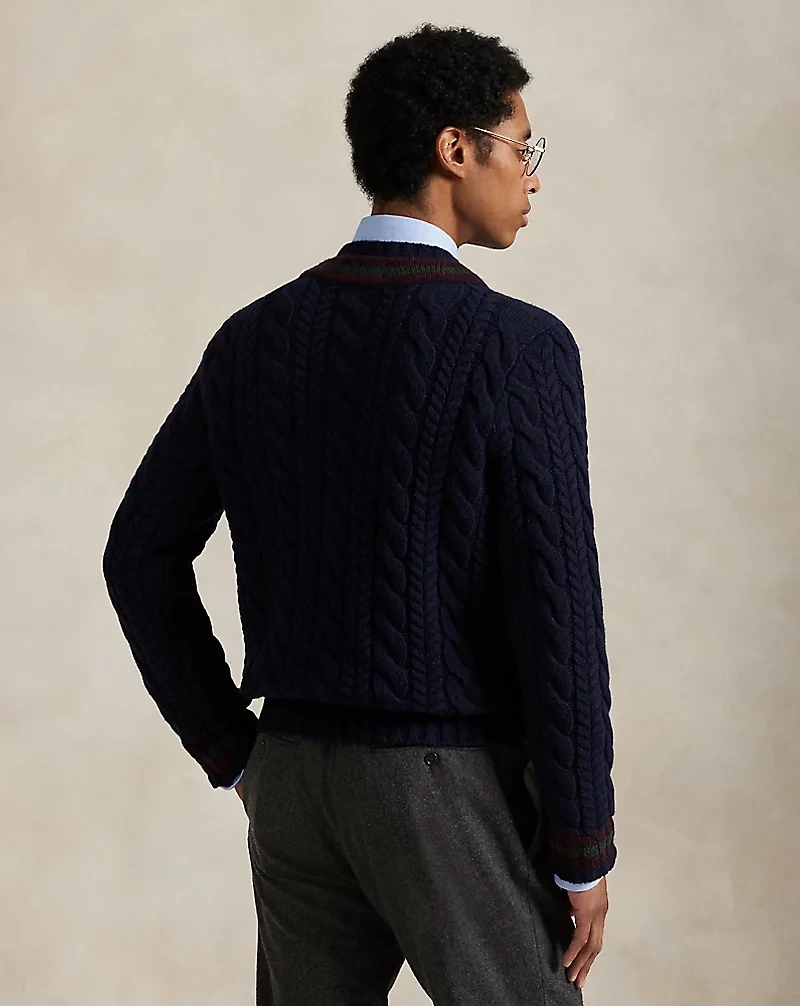 Wool-Cashmere Cricket Sweater