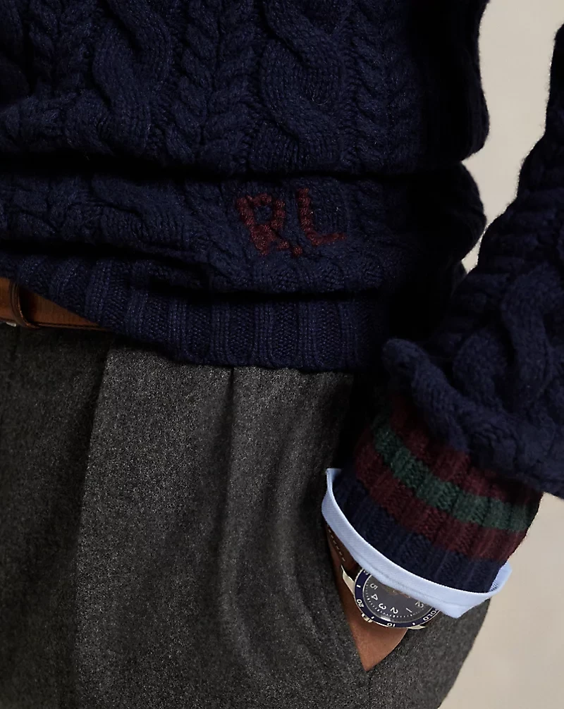 Wool-Cashmere Cricket Sweater