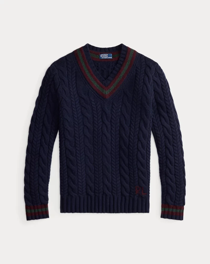 Wool-Cashmere Cricket Sweater
